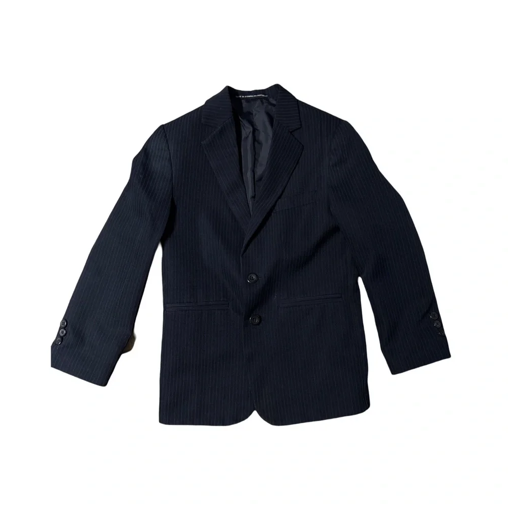 Dockers Kids dark navy pin stripe Suit Blazer and Pants - size 8Y
